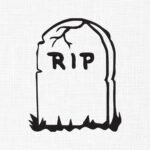 RIP Tombstone Embroidery Design - 5 Sizes