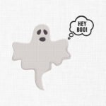 Hey Boo Embroidery Design - 5 Sizes