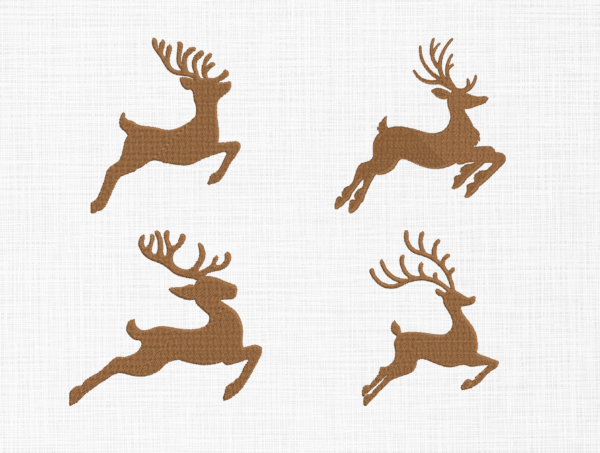 Christmas Deer Embroidery Design - 5 Sizes