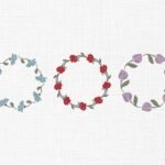 Floral Wreath Bundle Embroidery Design - 5 Sizes