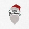 Merry Christmas Santa Beard Embroidery Design - 5 Sizes