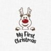 My First Christmas Reindeer Embroidery Design - 5 Sizes