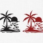 Sunset Beach Bundle Embroidery Design - 5 Sizes