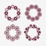 Lace Wreath Embroidery Design - 5 Sizes