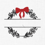 Christmas Wreath Monogram Embroidery Design - 5 Sizes