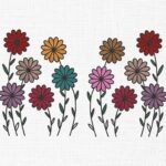 Flowers Bundle Embroidery Design - 5 Sizes