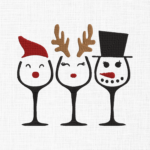 Christmas Glasses Embroidery Design - 5 Sizes