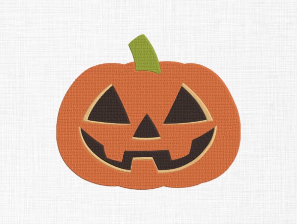Halloween Pumpkin Embroidery Design - 5 Sizes