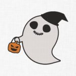Cute Ghost Embroidery Design - 5 Sizes