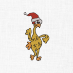 Silly Christmas Goose Embroidery Design - 5 Sizes