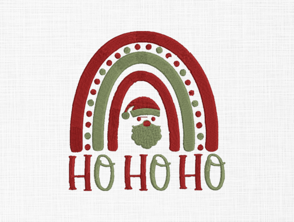 Ho ho ho Rainbow Embroidery Design - 5 Sizes