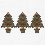 Christmas tree Embroidery Design - 5 Sizes