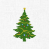 Christmas Tree Embroidery Design - 5 Sizes