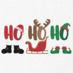 Christmas Ho ho ho Embroidery Design - 5 Sizes