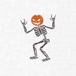 Funny Skull Embroidery Design - 5 Sizes