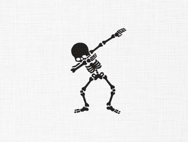 Dab Skeleton Embroidery Design - 5 Sizes