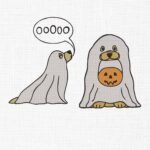 Halloween Ghost Dog Embroidery Design - 5 Sizes