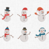 Christmas Snowman bundle Embroidery Design - 5 Sizes