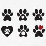 Animal Paw Bundle Embroidery Design - 6 Sizes