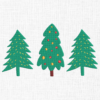 Christmas Trees Embroidery Design - 5 Sizes