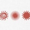 Boho Sun Embroidery Design - 5 Sizes