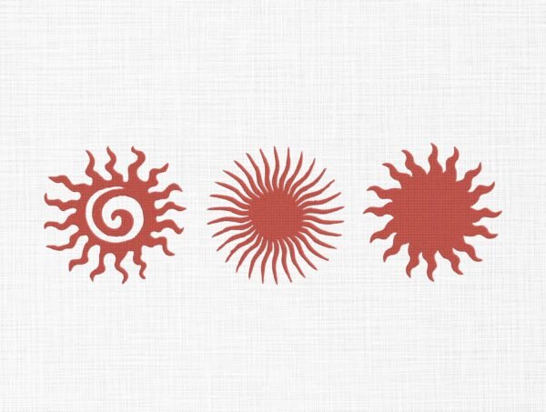 Boho Sun Embroidery Design - 5 Sizes
