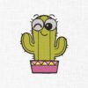 Cute Cactus Wink Embroidery Design - 5 Sizes