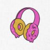 Donut Headphones Embroidery Design - 5 Sizes