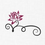 Floral Swirl Embroidery Design - 5 Sizes