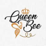 Queen Bee Embroidery Design - 5 Sizes