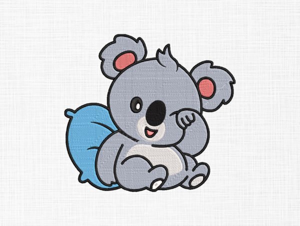 Sleeping Koala Embroidery Design - 5 Sizes