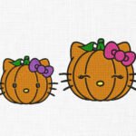 Cute Pumpkin Embroidery Design - 5 Sizes
