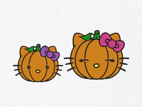 Cute Pumpkin Embroidery Design - 5 Sizes