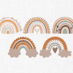 Boho Rainbow Bundle Embroidery Design - 5 Sizes