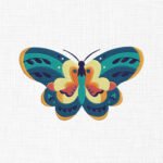 Boho Butterfly Embroidery Design - 5 Sizes