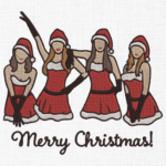 Christmas Girls Embroidery Design - 5 Sizes