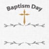 Baptism Day Embroidery Design - 4 Sizes - Image 2
