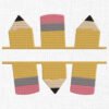Pencils Monogram Embroidery Design - 5 Sizes - Image 2