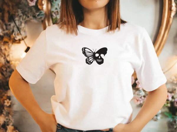 Skull Butterfly Embroidery Design - 5 Sizes - Image 2