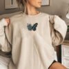 Floral Butterfly Embroidery Design - 5 Sizes - Image 3