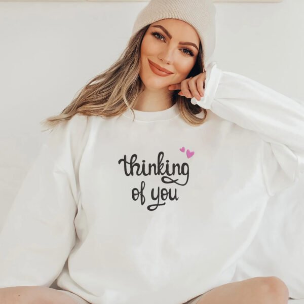 Thinking Of You Embroidery Design - 5 Sizes - Image 2