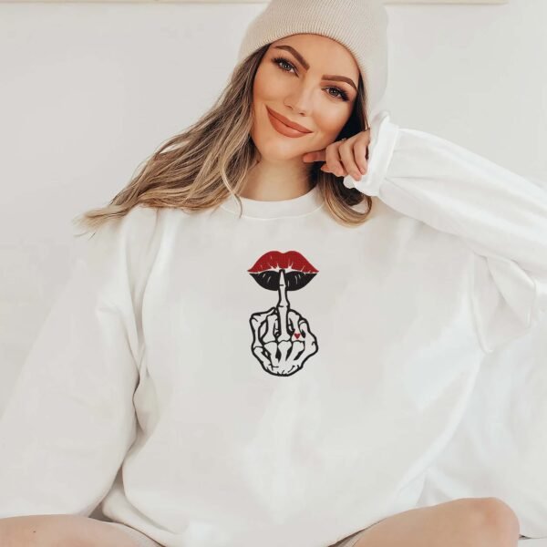 Fuck You Skeleton Hand Embroidery Design - 5 Sizes - Image 2