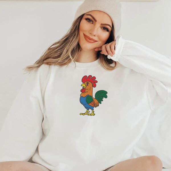 Cute Rooster Embroidery Design - 5 Sizes - Image 2
