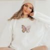 Floral Butterfly Embroidery Design - 5 Sizes - Image 2