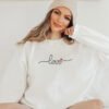 Love & Heart Text Embroidery Design - 5 Sizes - Image 2