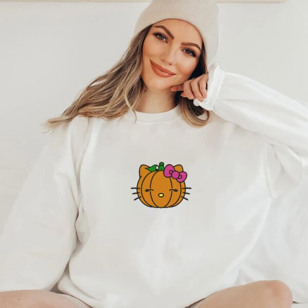 Cute Pumpkin Embroidery Design - 5 Sizes - Image 3