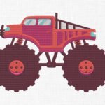 Monster Truck Design Embroidery Design - 5 Sizes