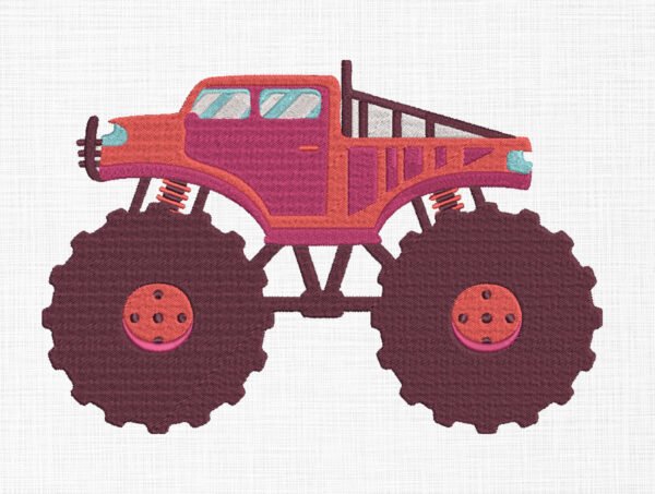 Monster Truck Design Embroidery Design - 5 Sizes