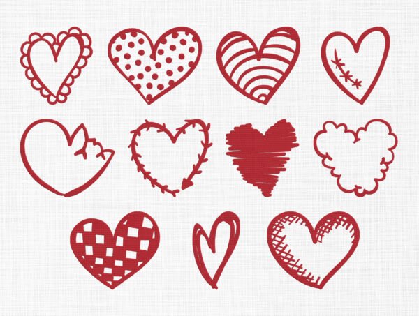 Mini Hearts Bundle Embroidery Design - 5 Sizes