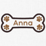 Bone Monogram Embroidery Design - 5 Sizes